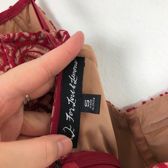 For Love & Lemons Vika Mini Dress in Red - Picture 6 of 6